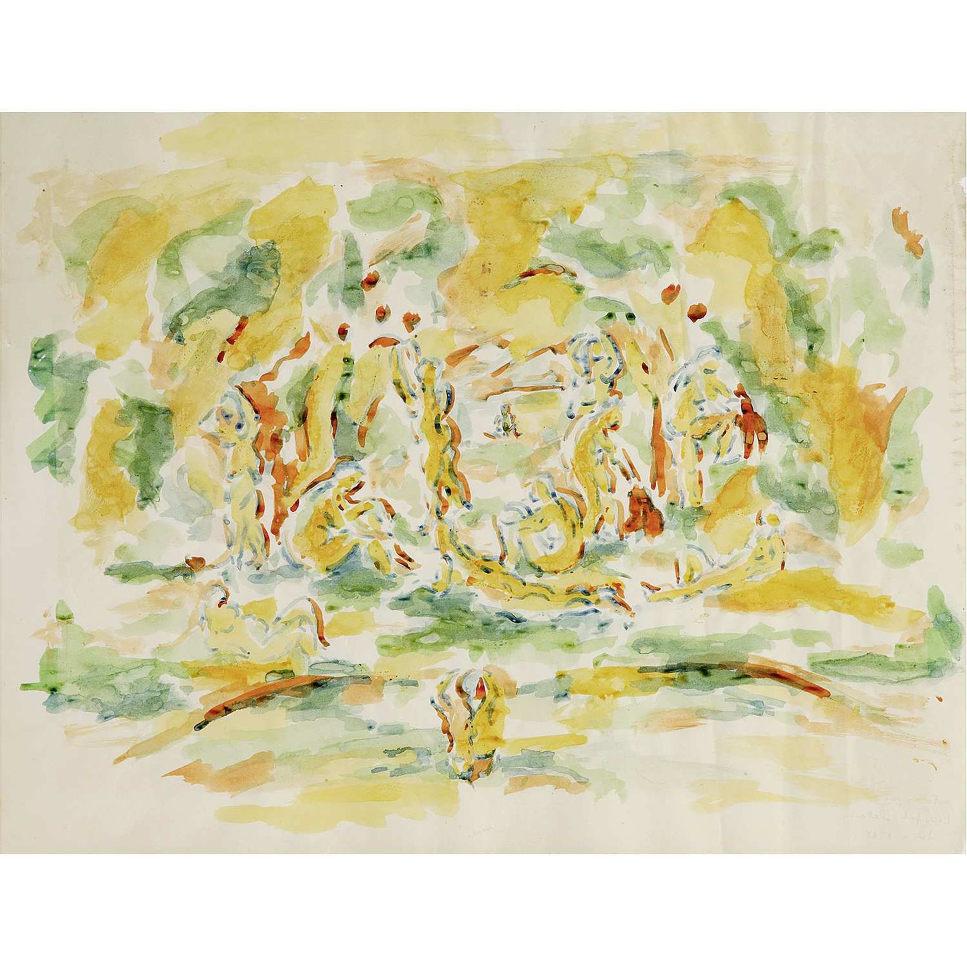 BEAUFORD DELANEY (1901-1979) SANS TITRE, 1968 Aquarelle sur papier Watercolor on paper 30 x 38,5