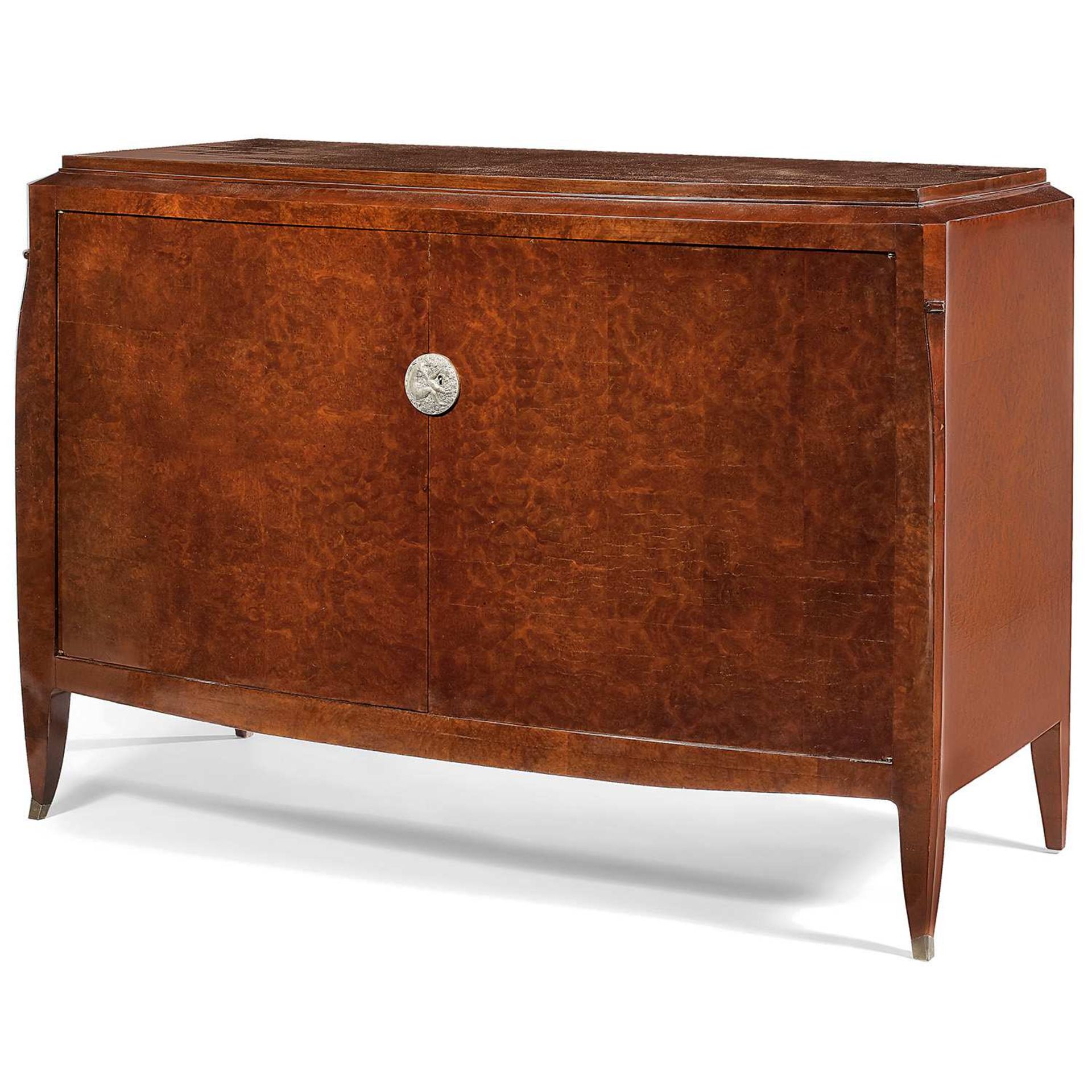 * ÉMILE-JACQUES RUHLMANN (1879-1933) Rare commode galbée "Rasson", circa 1926, à structure en