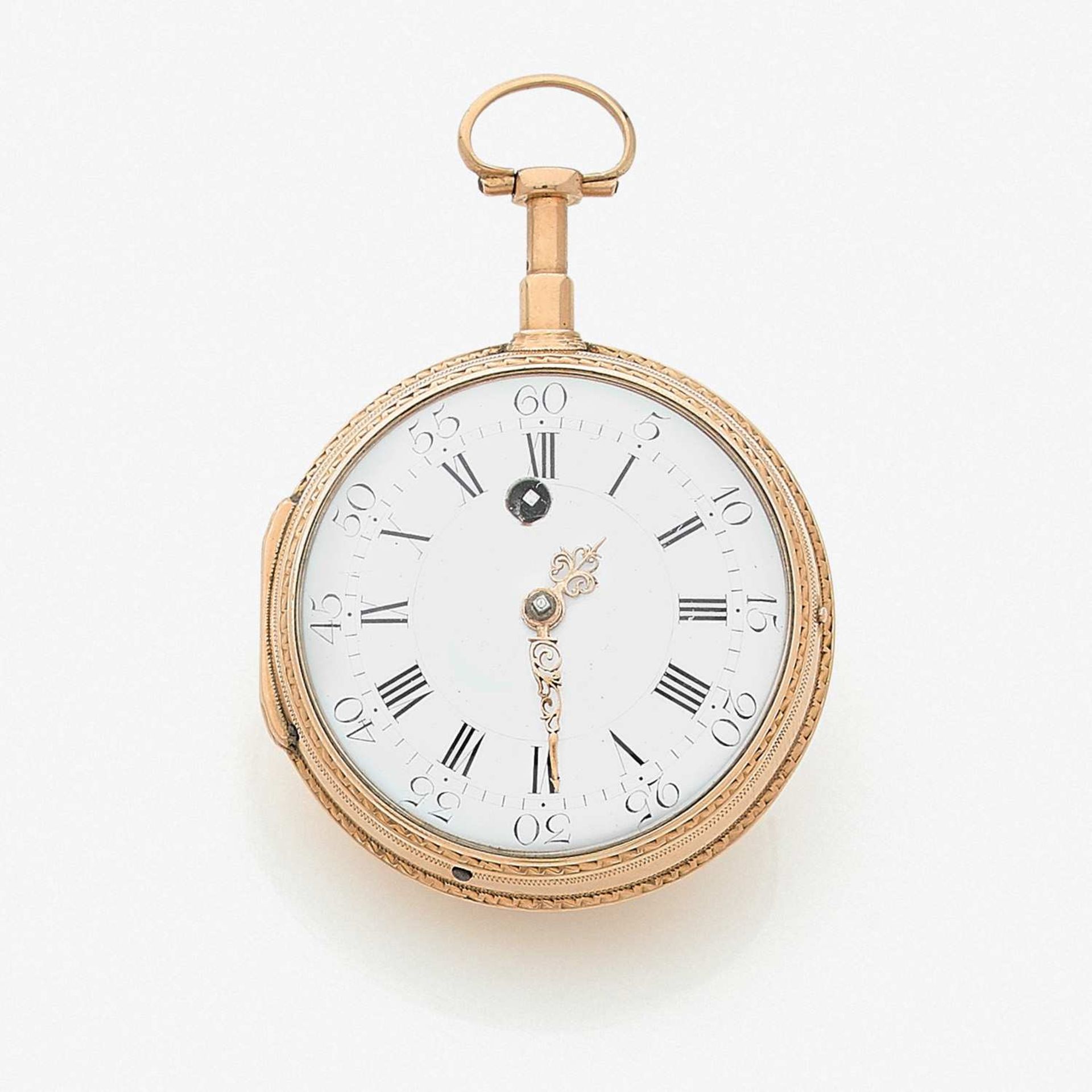 COURLAT A GENÈVE MILIEU DU XVIIIEME SIECLE Montre à toc en or rose d’époque Louis XV. BOÎTIER :