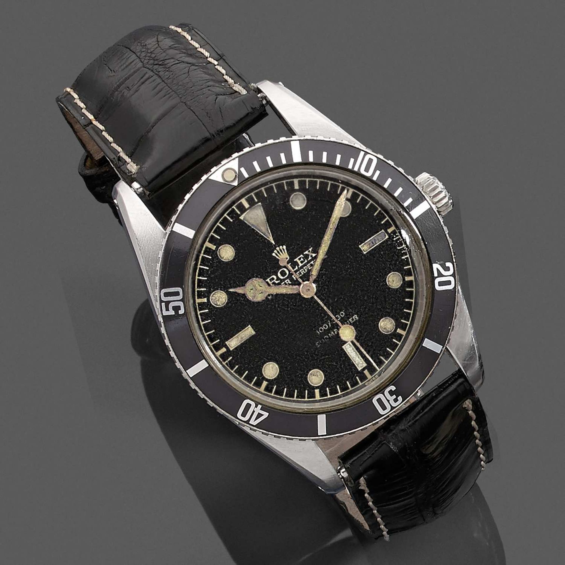 ROLEX SUBMARINER. REF. 6536-1 DITE "JAMES BOND, SMALL CROWN" VERS 1955 Montre bracelet de plongée en