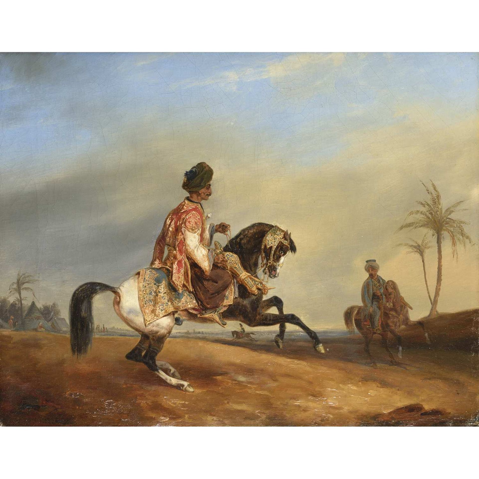 NOËL-DIEUDONNÉ FINART (1797-1852) CAVALIER ORIENTAL ORIENTAL HORSEMAN Huile sur toile, signée et