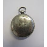 A mid Victorian silver full hunter pocket watch with sub second dial. Engine turned pattern to outer