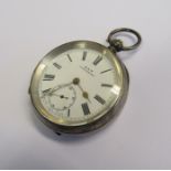 KAYS WORCESTER open faced pocket watch marked 'KAYS WORCESTER' to the dial, gilt batons and sub