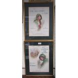 Two framed and glazed music sheets circa 1920 together with circa 1912 song sheet 'Its a long way to