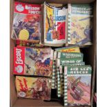 A large collection of vintage comic books to include war picture library, air war picture stories