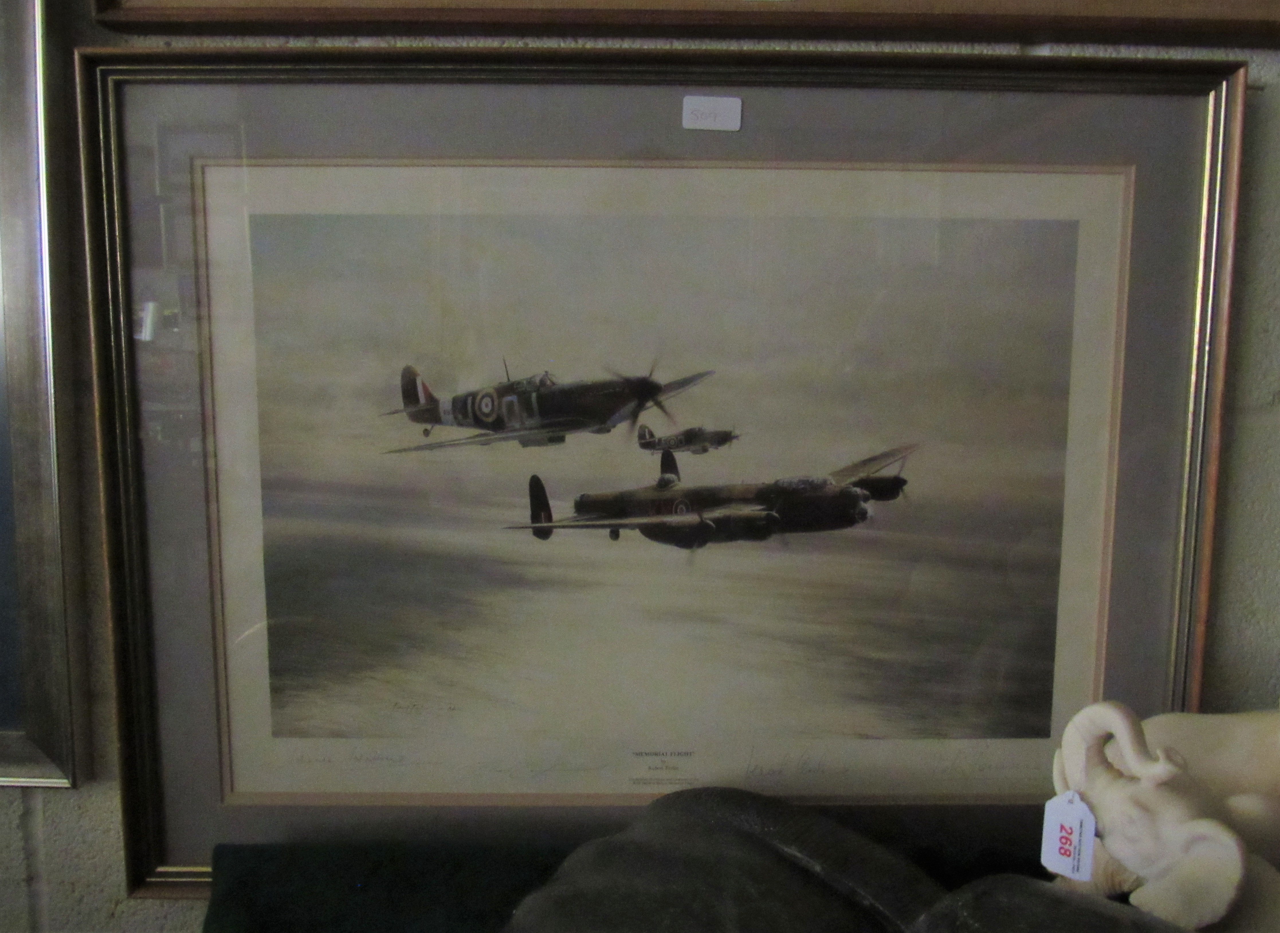 A framed and glazed print titled 'Memorial Flight' by Robert Taylor. Size - 76x58cm approx.