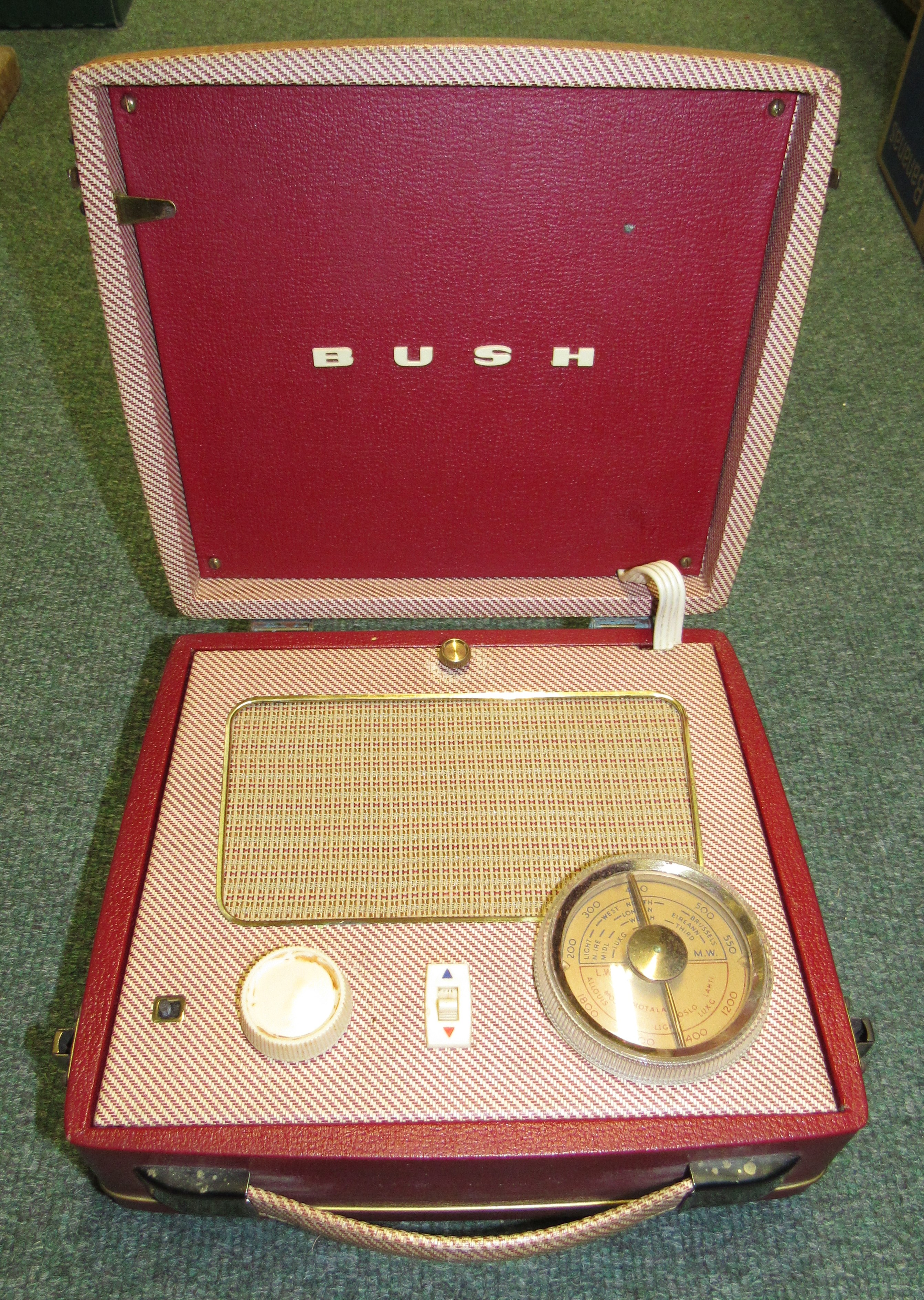 A Bush portable radio - early 1960s ish. Not tested.