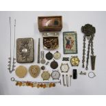 A mixed lot to include watches, a Chatelaine, cufflinks etc.