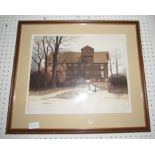 A framed, numbered and signed print by Kathleen Vaddick (?) 'Houghton Mill'