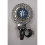 A vintage RAC badge, kings crown, RAC enamelled centrepiece.