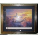 A framed and glazed signed limited edition print by Michael Turner, 360/850, 'Final Encounter'. Size