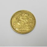 1901 Gold Queen Victoria 1/2 Sovereign