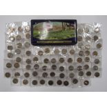 A quantity of approx. Seventy uncirculated English shillings.