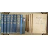 A box of war books, including six volumes of The Second World War In Pictures and six volumes of The