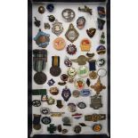 A quantity of badges and medallions including 5 of Bridgwater interest, genuine Butlins, celluloid