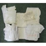 A collection of six Victorian and early 20th century babies and childrens dresses and a satin