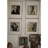 Four framed and signed 'Bailey', one unframed David Bailey original photographs commissioned by a