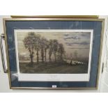 A framed and glazed limited print 230/1000 - 'The Longest Day Begins, Pegasus Bridge' by Geoffrey