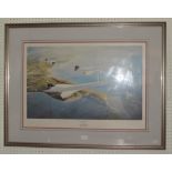 A framed and glazed limited, signed print 46/850 named 'Concorde Formation' by Robert Taylor. Signed