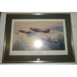 A framed and glazed signed limited edition print by Robert Taylor, 36/400, 'Undaunted by Odds'. Size