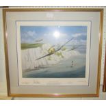 A framed and glazed signed limited edition print by Michael Turner, 56/850, 'Eagles Over The