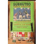 A Subbuteo table soccer set which includes seven different teams together with a small quantity of