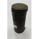 A German WW' Period Fluted Respirator Canister. See illustration.