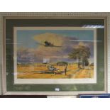 A framed and glazed limited print 46/1250. A very evocative picture 'Summer Victory' by Robert