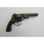 A Six Shot Self Cocking Webley-Bentley Type Percussion revolver, .32 octagonal barrel 11cms approx.;