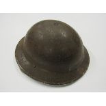 WWII Tin helmet 2nd Pattern with expandable chin strap dated 1939 EC Co Ltd