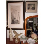 Two framed etchings 'Psycee at the couch of Cupid' and 'The Awakening of Galatea', 43x40cm and