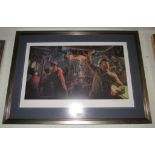 A framed and glazed signed limited edition print by Gil Cohen, 46/50, 'The Enemy Above'. Size -