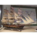 A model sailing ship Fregate 18 EME Siecle