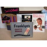 Four lovely POS cardboard displays including Franklyn's Cutty Shagg and Sobranie Filter Cigarettes