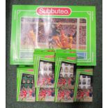 Subbuteo set, 60140, complete together with six sets of teams including Arsenal, Aston Villa, Leeds,