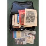 A collection of vintage ephemera, mainly relating to the Royals in a vintage suitcase.