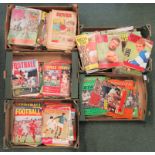 A very large collection of football comics and magazines dating from the 1950s's onwards (five