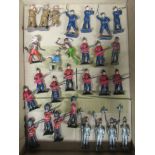 A quantity of lead soldiers 28 approx. Britains second grade etc. Condition varies.