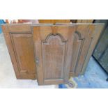 6 OAK PANEL LATE 19TH CENTURY DOORS, HEIGHT 88CM Condition Report: 3 x H: 88.