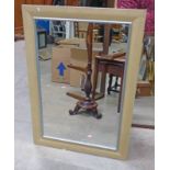 BEECH FRAMED MIRROR 83 X 53 CM