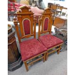 PAIR OF LATE 19TH CENTURY HALL CHAIRS WITH REEDED COLUMNS