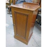 LATE 19TH CENTURY MAHOGANY BEDSIDE CABINET WITH PANEL DOOR 73CM TALL