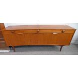 LATE 20TH CENTURY TEAK SIDEBOARD WITH 3 DRAWERS,