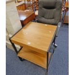 BLACK SWIVEL CHAIR & OFFICE TABLE