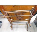 19TH CENTURY MAHOGANY TOWEL RAIL