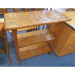 ORIENTAL CARVED HARDWOOD 3 TIER SIDE TABLE