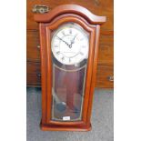 MAHOGANY CASED WALL CLOCK BY SEIKO