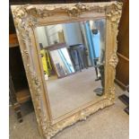 RECTANGULAR GILT FRAMED MIRROR,