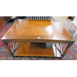 OAK RECTANGULAR COFFEE TABLE WITH 2 PULL-OUT SIDES,