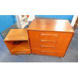 G-PLAN 4 DRAWER CHEST & BEDSIDE CHEST